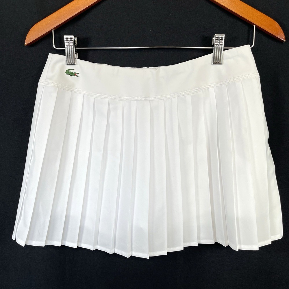 Lacoste Womens Tennis Skort With Built-in Shorts 34/US XS White Pickleball Sport